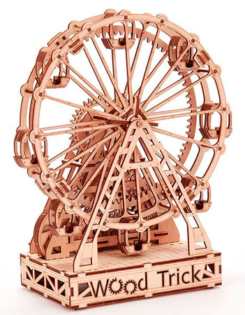 Деревянные: Механическое колесо обозрения, механический 3D-пазл на 301 элемент, Wood Trick