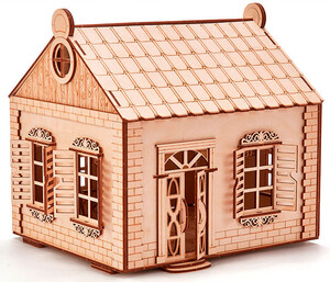 Дерев'яні: Сільський будиночок, механічний 3D-пазл на 197 елементів, Wood Trick