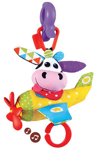 Игры и игрушки: Игрушка-подвеска музыкальная Коровка-пилот, Yookidoo