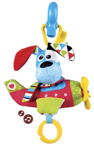 Брязкальця і прорізувачі: Іграшка-підвіска музична Цуценя-пілот, Yookidoo