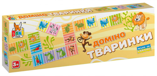 Настольные игры: Настольная игра Домино Животные, Boni Toys