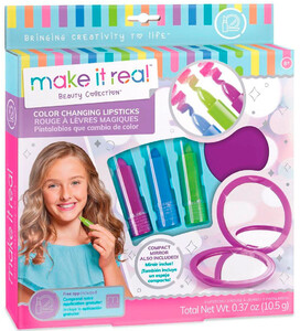 Детская декоративная косметика: Набор из трех блесков для губ, меняющих цвет, Маленькая модница, Make it real