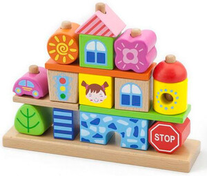 Розвивальні іграшки: Набір кубиків Місто, Viga Toys
