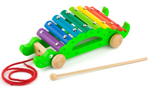 Музыкальные инструменты: Игрушка-каталка Крокодил, Viga Toys