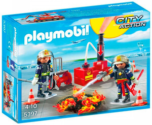 Конструкторы: Конструктор Пожарные с водяным насосом, Playmobil