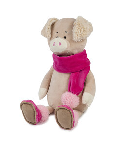 Свинка Ася в шарфике, 20 см, Maxitoys Luxury