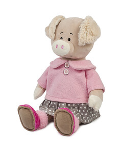 Мягкие игрушки: Свинка Софа в платье, 20 см, Maxitoys Luxury
