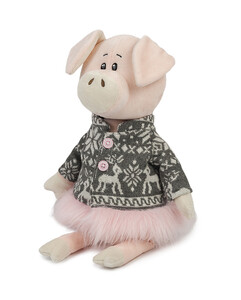 Мягкие игрушки: Свинка Нюша в пальто, 22 см, Maxitoys Luxury