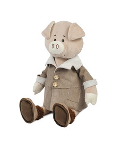 М'які іграшки: Свин Дюк в дубленке, 20 см, Maxitoys Luxury