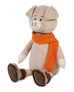 Мягкие игрушки: Свин Барри в шарфике, 20 см, Maxitoys Luxury
