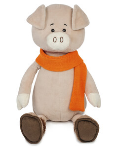 Мягкие игрушки: Свин Барри в шарфике, 33 см, Maxitoys Luxury
