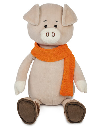Тварини: Свин Барри в шарфике, 33 см, Maxitoys Luxury