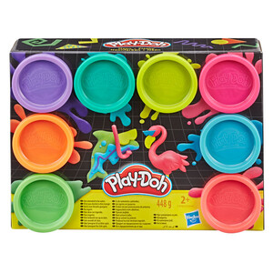 Ліплення та пластилін: Набір пластиліну 8 кольорів Неон, Play-Doh