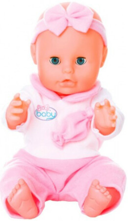Куклы и аксессуары: Пупс Play Baby 32 см в розовом комбинезоне (32000)