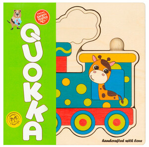 Игры и игрушки: Деревянный пазл-мозаика Поезд, Quokka