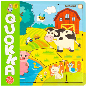 Рамки з вкладишами: Деревянный пазл-мозаика Веселая ферма, Quokka