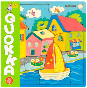 Игры и игрушки: Деревянный пазл-мозаика Домики, Quokka