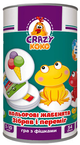 Игры и игрушки: Игра в тубусе Цветные лягушата (укр.), Vladi Toys