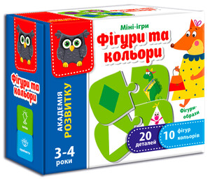 Пазли і головоломки: Мини-игра Фигуры и цвета (укр.), Vladi Toys