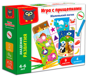 Головоломки та логічні ігри: Гра з прищіпками Маленький логік (рос.), Vladi Toys
