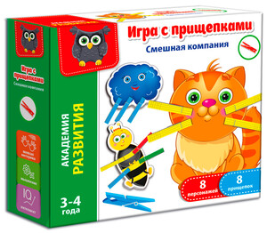 Головоломки та логічні ігри: Гра з прищіпками Смішна компанія (рос.), Vladi Toys