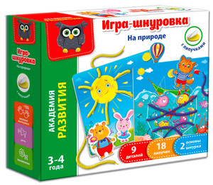 Игры и игрушки: Игра-шнуровка На природе (рус.), Vladi Toys