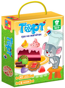 Игры и игрушки: Магнитная кулинарная игра Торт (укр), Vladi Toys