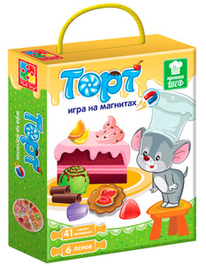Пазлы и головоломки: Магнитная кулинарная игра Торт (рус), Vladi Toys