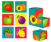Дерев'яні кубики Фрукти (укр), Vladi Toys дополнительное фото 1.