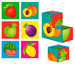 Дерев'яні кубики Фрукти (укр), Vladi Toys дополнительное фото 2.