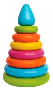 Игры и игрушки: Пирамидка большая цветная, Vladi Toys