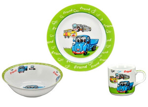 Дитячий посуд і прибори: Набір посуду 3 предмета (кераміка) Cars