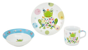 Дитячий посуд і прибори: Набір посуду 3 предмети (кераміка) Multi Frog