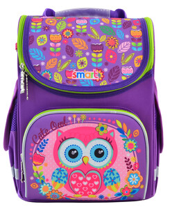 Рюкзаки, сумки, пеналы: Рюкзак школьный, каркасный Little Owl (12 л), Smart