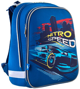 Рюкзаки, сумки, пеналы: Рюкзак школьный каркасный H-12 Nitro Speed (16,5л), Yes