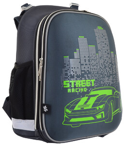 Рюкзаки, сумки, пенали: Рюкзак школьный каркасный H-12 Street Racing (16,5л), Yes