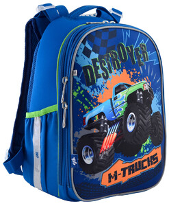 Рюкзаки, сумки, пенали: Рюкзак школьный каркасный H-25 M-Trucks (15л), Yes