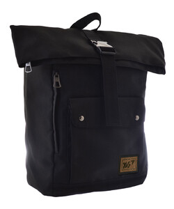 Рюкзаки, сумки, пеналы: Рюкзак городской Roll-top Black (20,5 л), YES