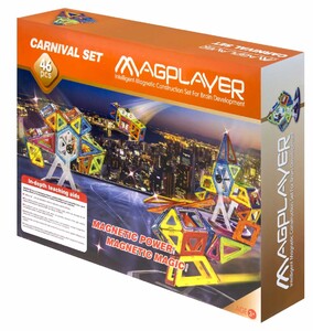 Игры и игрушки: Магнитный конструктор (46 деталей) MagPlayer