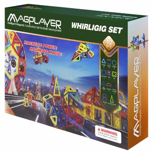 Игры и игрушки: Магнитный конструктор (112 деталей) MagPlayer