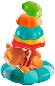 Розвивальні іграшки: Пірамідка Тедді з парасолькою, іграшка для ванної, Hape