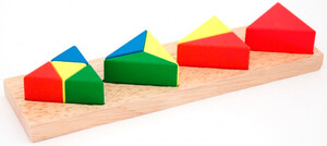 Кубики, сортеры и пирамидки: Дроби малые 3 Треугольник, Мир деревянных игрушек