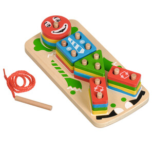 Розвивальні іграшки: Клоун Пірамідка Мир деревянных игрушек