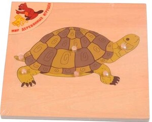 Рамки з вкладишами: Пазл Черепаха, Мир деревянных игрушек