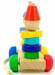 Пірамідка на колесах Хлопчик і дівчинка Мир деревянных игрушек дополнительное фото 1.