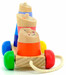 Пірамідка на колесах Мир деревянных игрушек дополнительное фото 1.