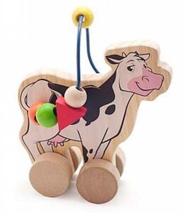 Развивающие игрушки: Лабиринт-каталка Корова Мир деревянных игрушек