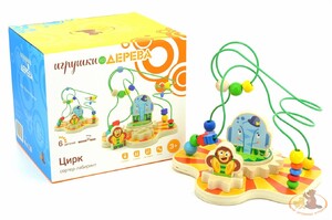 Ігри та іграшки: Сортер-лабіринт Цирк Мир деревянных игрушек