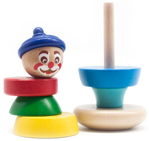 Розвивальні іграшки: Пірамідка Клоун 2 Мир деревянных игрушек