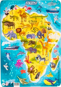Игры и игрушки: Пазл в рамке Африка (53 эл), Dodo